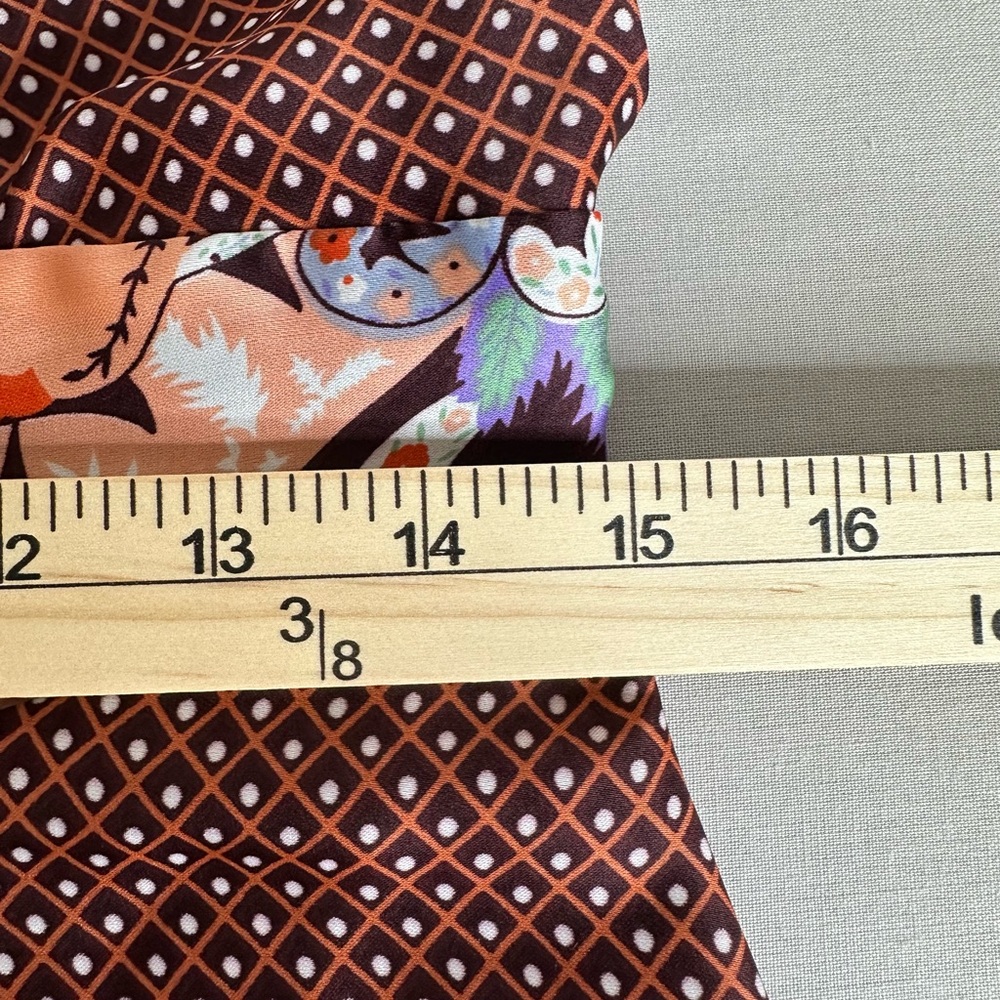 FOREVER Y2K Unique Brown/Orange Floral Strappy Nightgown Mini Dress Womens Sz M - Picture 8 of 11